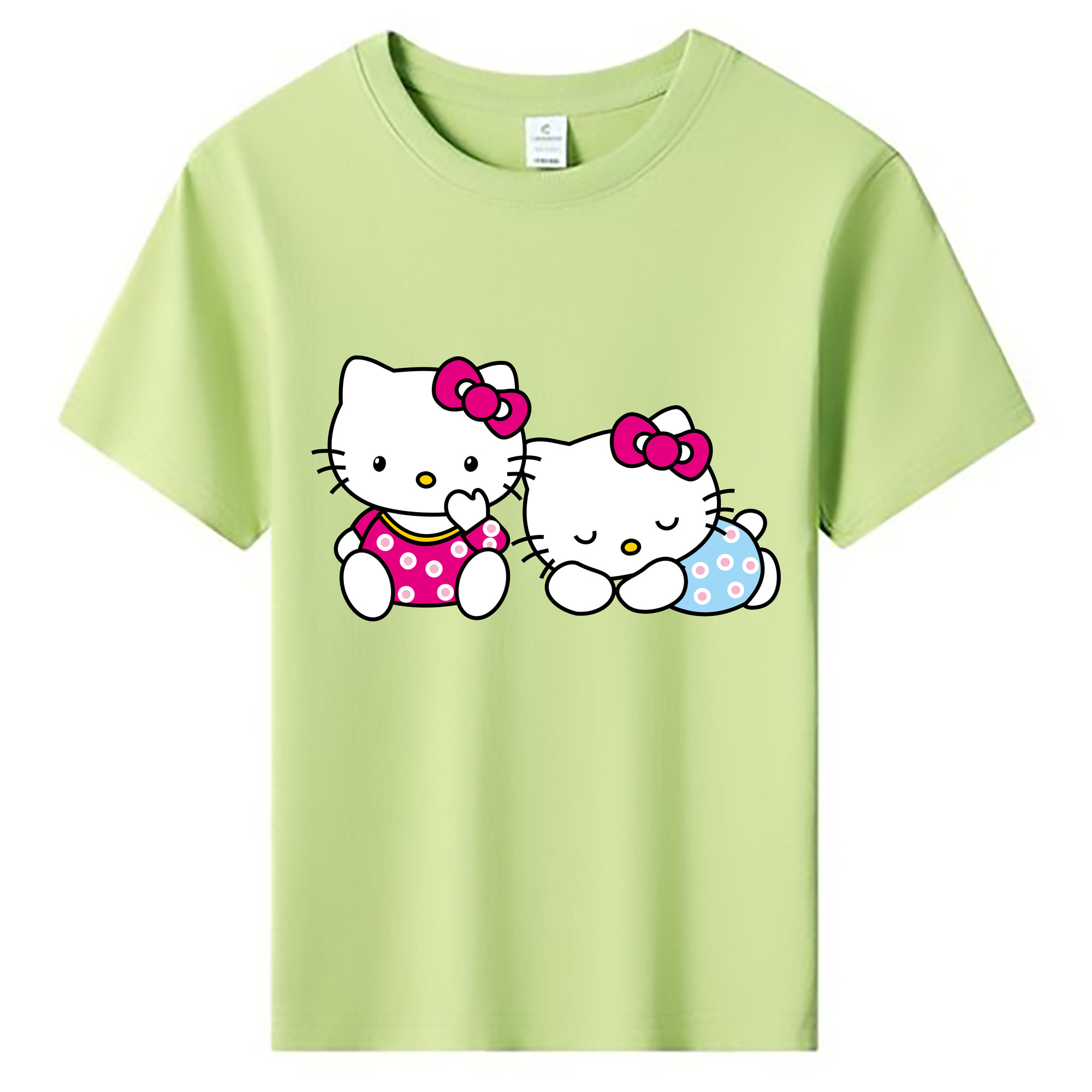 （画像用） Hello Kitty ハローキティ 綿100％キッズTシャツ（フロントプリント）
